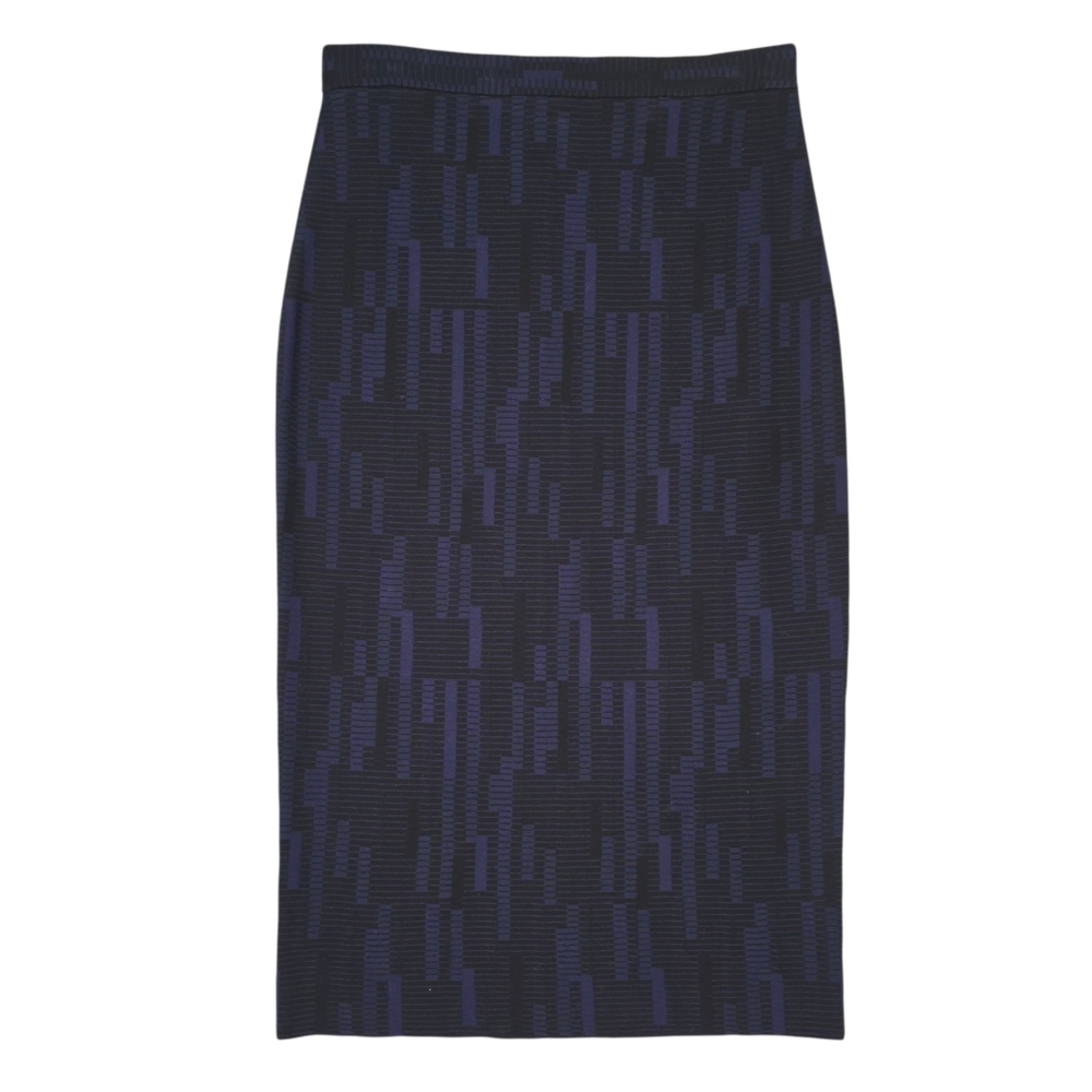 St. John Navy Textured Knit Midi Pencil Skirt Size Small - Picture 7 of 12